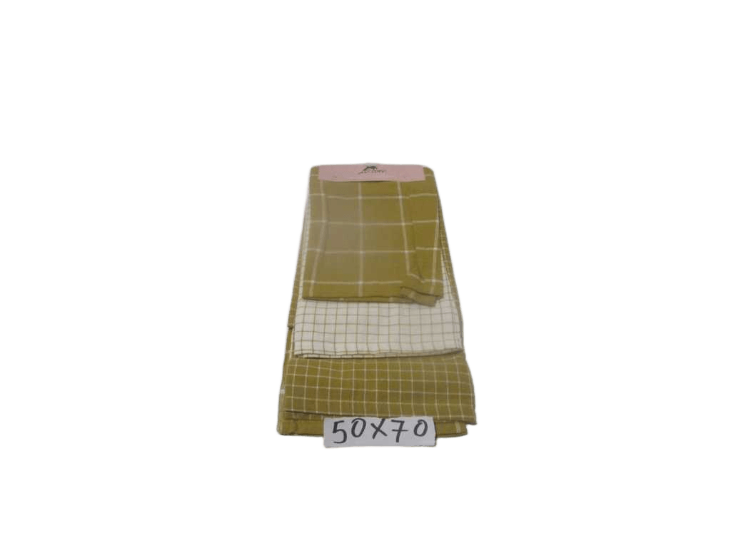 Towels Kitchenset Of 3 100% Cotton 160 Gsm - Packing With Hanger And Header Card