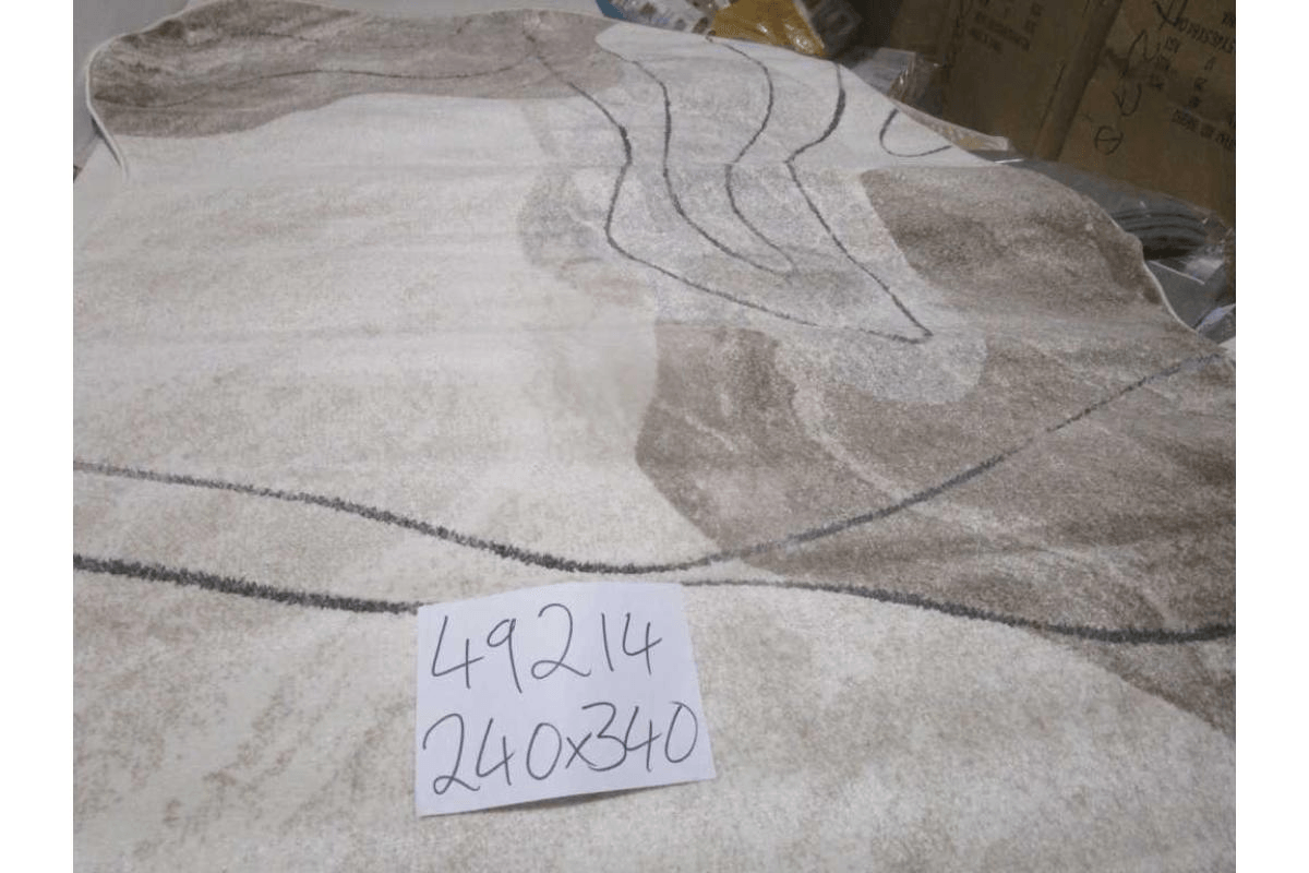 Carpet 240x340 Rio Soft Yarn Headset With Shrink Polyester 2,200 Grm / Sqm 224,000 Pnt/Sqm 12mm Pile Height Free Shape Hjb56 Mink/Cream