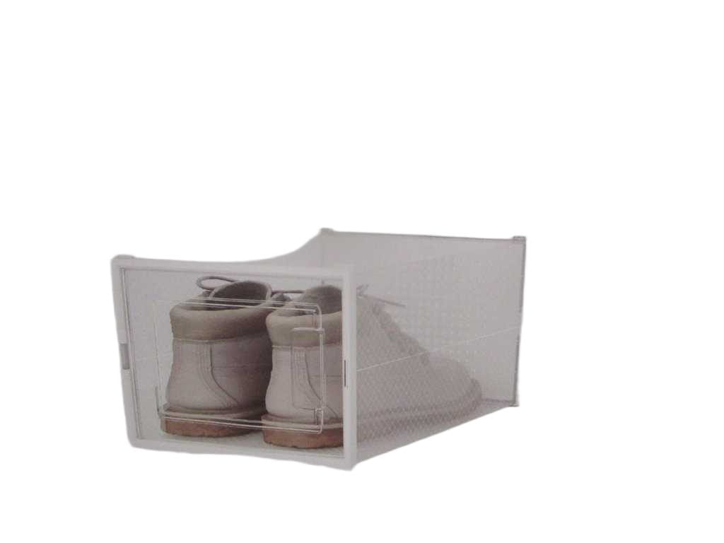 Shoe Box Clear Stackable Pp+pet Opp Bag+paper Card+hanger Moq:1000pcs Clear 35x25x19.2