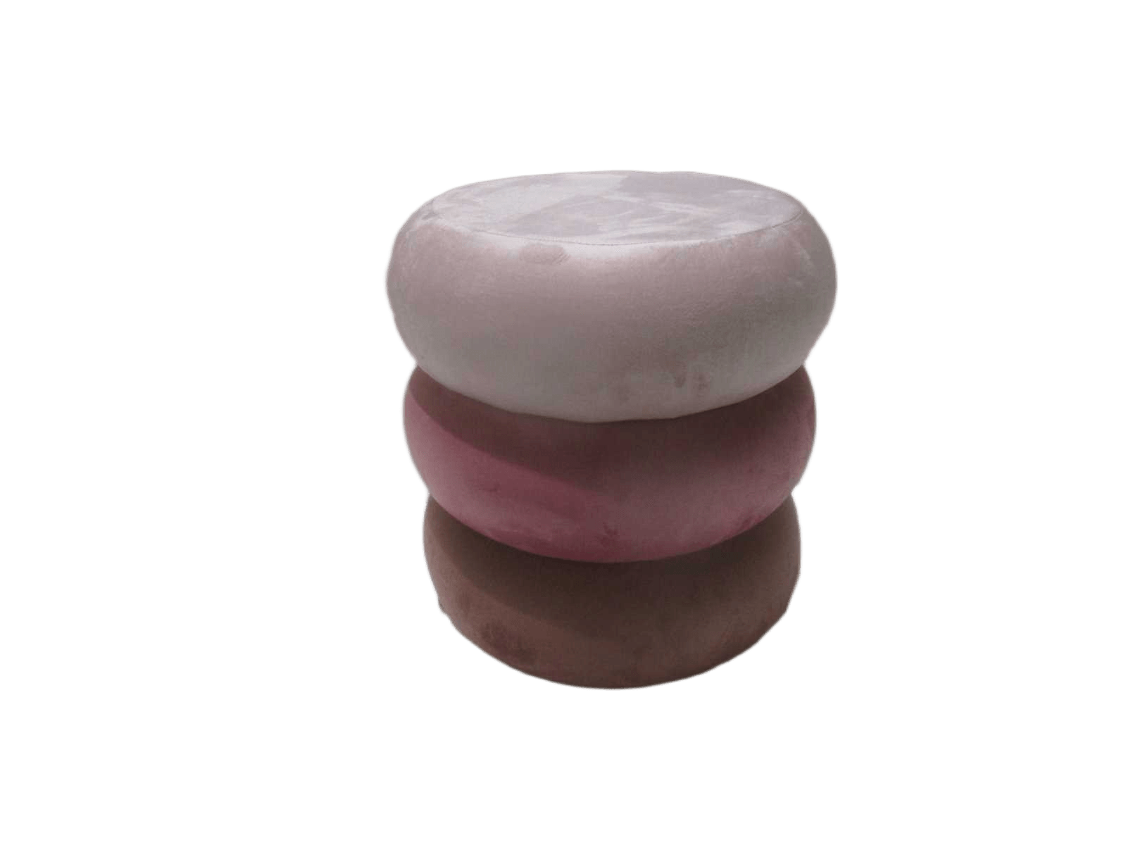 Stool, 3 Level, Velvet Top Ter-51 Light Pink; Middle Ter-64 Pink; Bottom Ter-23 Old Pinkpink38*38*40