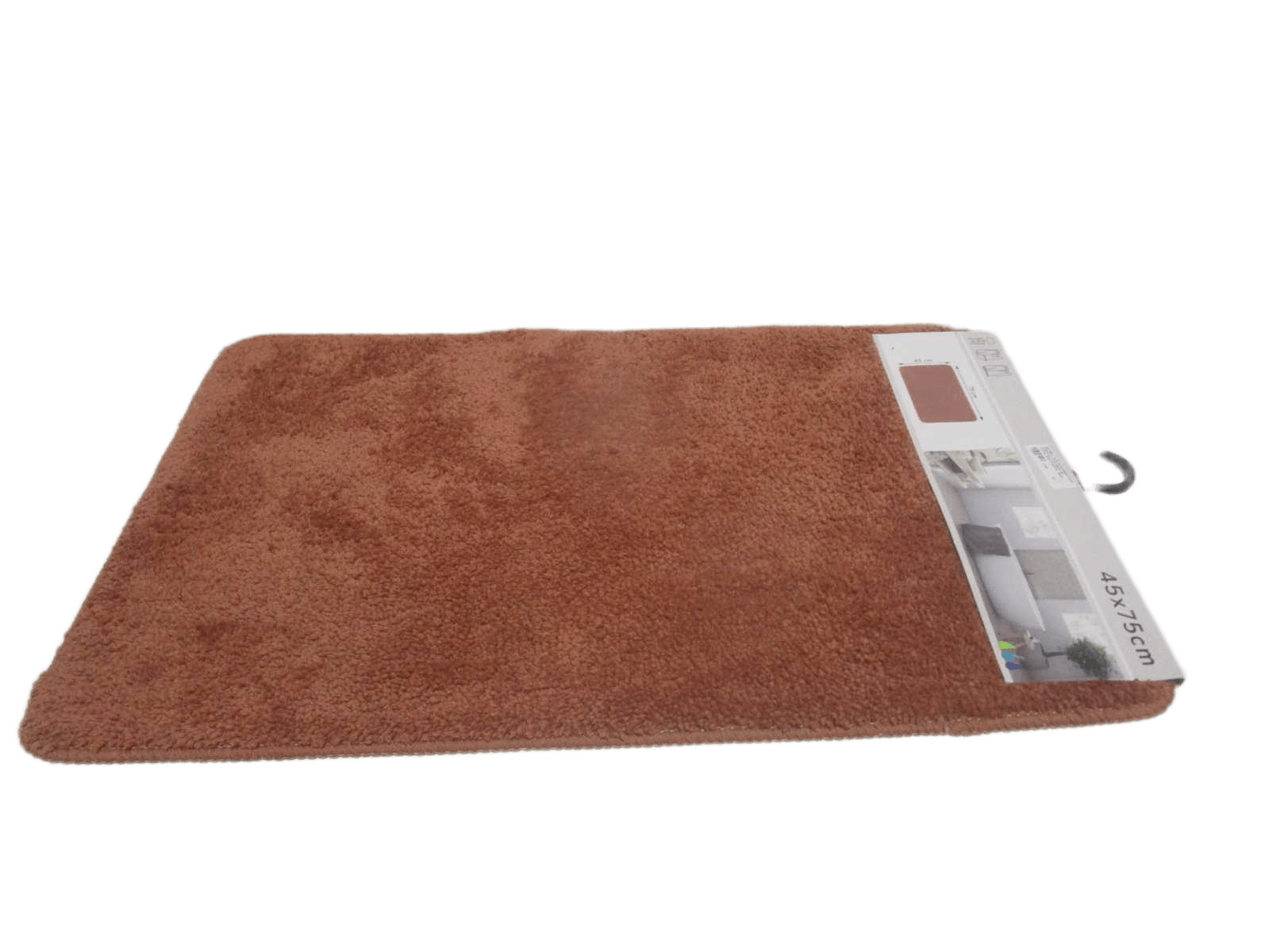 Bathmat Tapis Microfibre Doux Dessous Latex 45x75 Cm - Cuivre