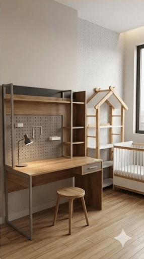 Desk Atlas With Top Unit Walnut / Grey Dsk: 120x60x77cm Top: 120x21x95cm
