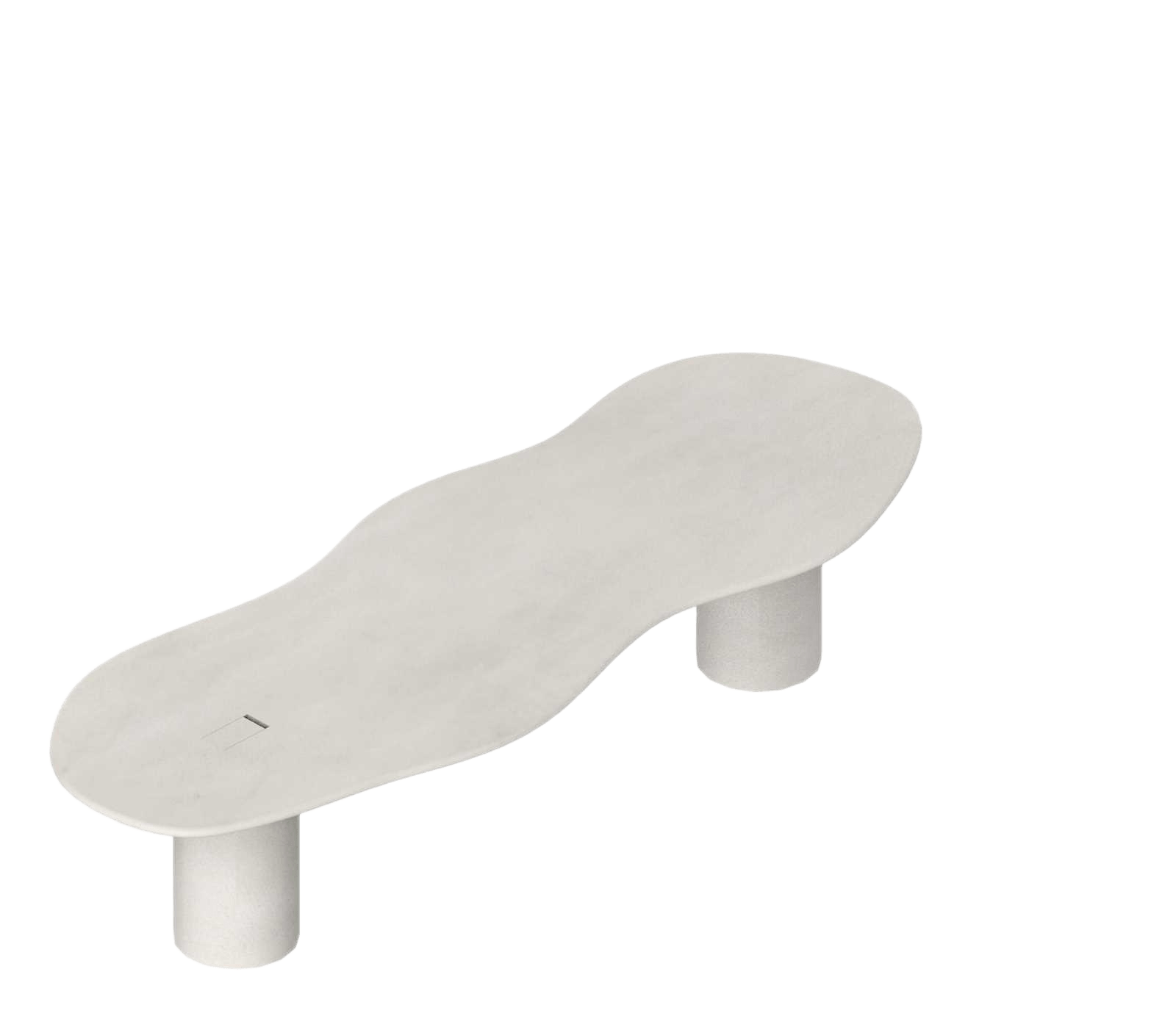 Dining Table Limoges Organic Stone Matt Latte 350x127.5x75