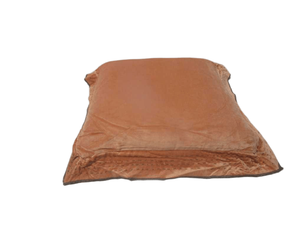 Cushion Double Face Cover 100% Velvet Cotton 270 Gsm With Zip With Border Handsteach And Overlook Finish And Filler 550 Gr Vacuum Pack
