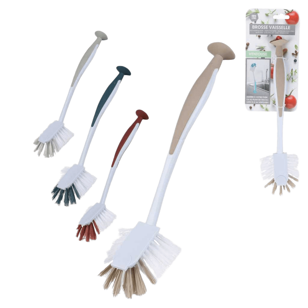 Dishwasher Brush Sonoma With Suction Cup 4 Colors Outs