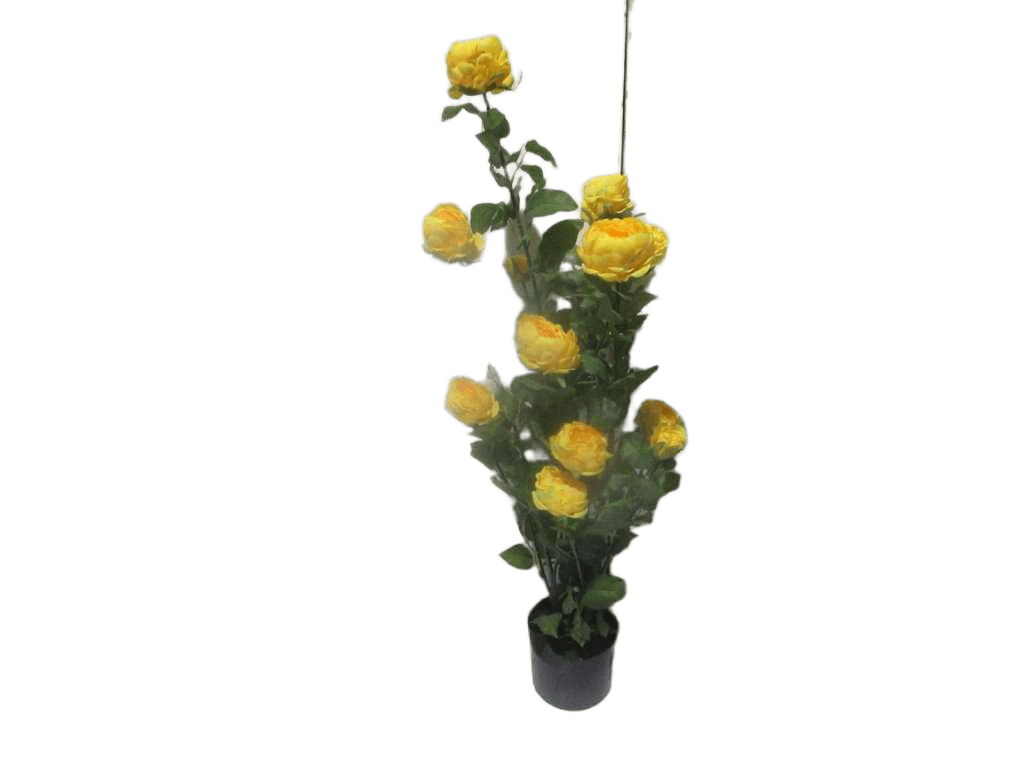 Artificial Tree,rose ,polyester, Plastic Stem 100cm Yellow