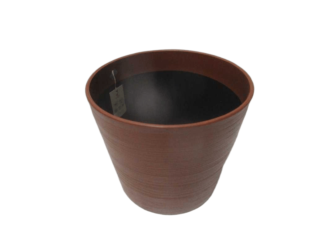 Flower Pot Banyan Pp With Hole+plug 1712g 100% Recyclable Brick Red Dia40xh35