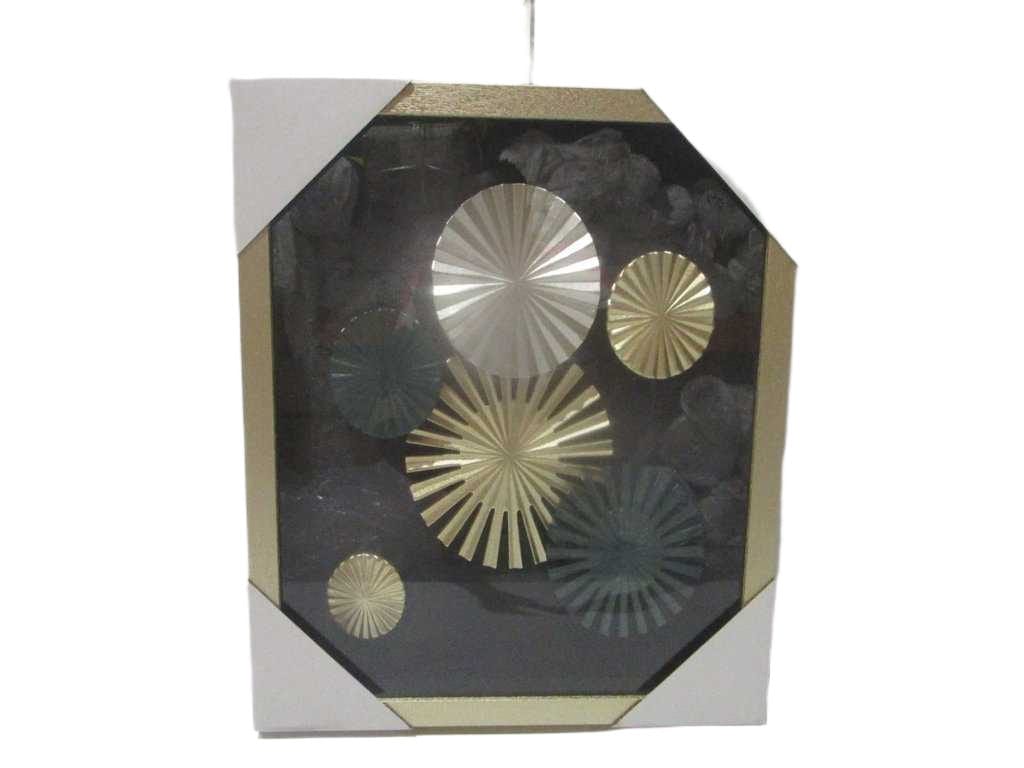 Tableau Gold Wood Frame, Leather Back Gold Frame 50x60