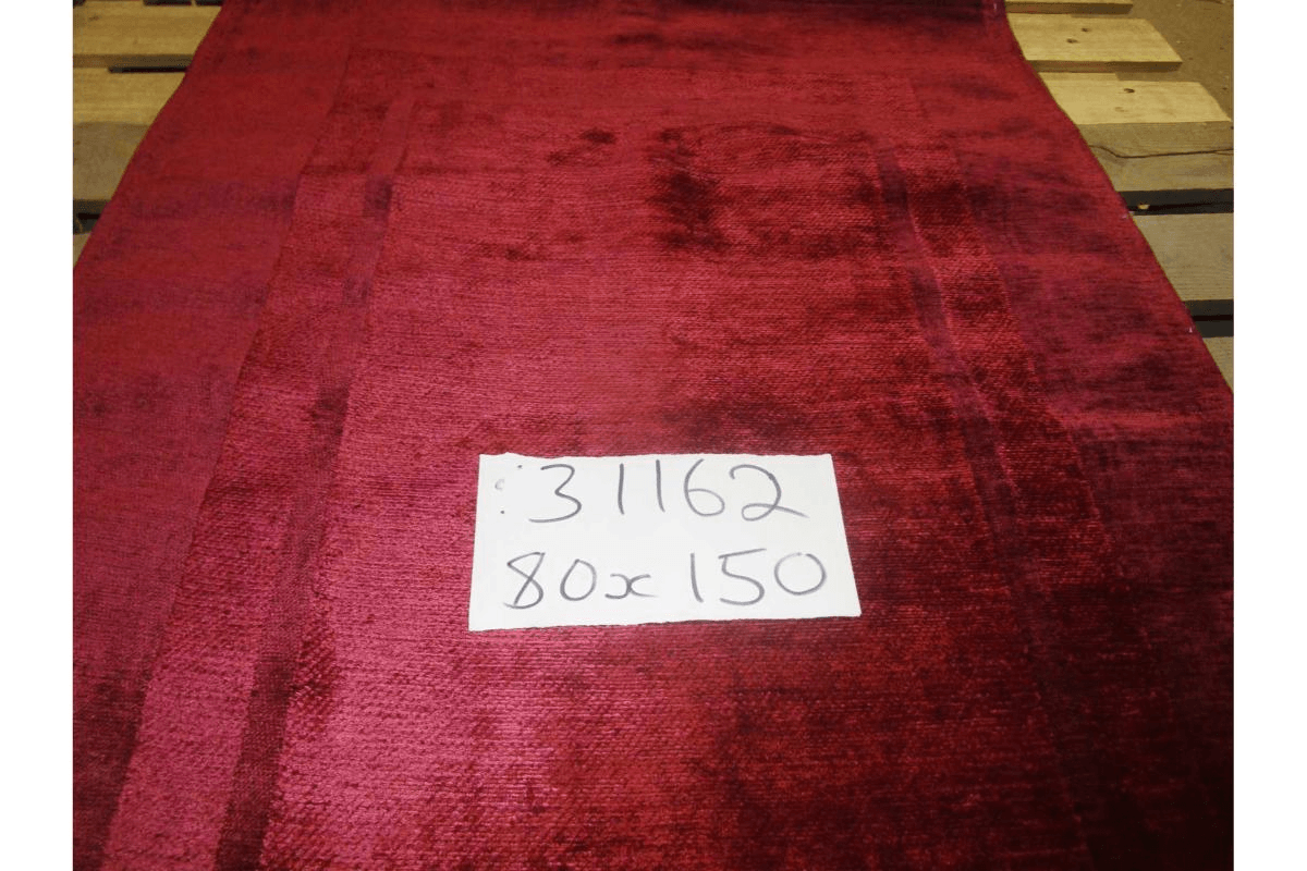 Carpet Alexa Red 02a 80% Polyester 20% Cotton 1200 Gsm Flat Weave Size:80x150