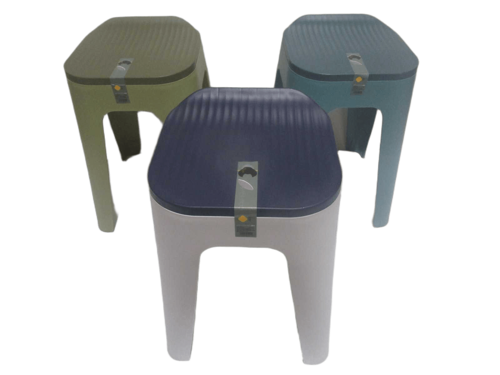 Stool Plastic Blue/Green/Grey 29*28*47 1cl= 6a
