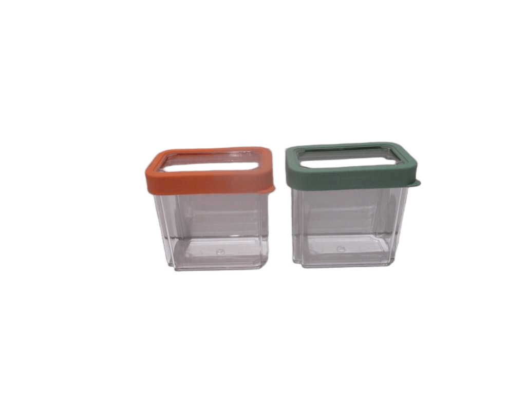 Pasta Storage Box 2 Assorted Colors: Orange And Green Pasta Storage Box Pet And Tpr Seal On Lid - Packaging 1 Paper No Made In China No Chinese Language With Liters - Size 13x8x11,5cm 800ml - Weight 182g