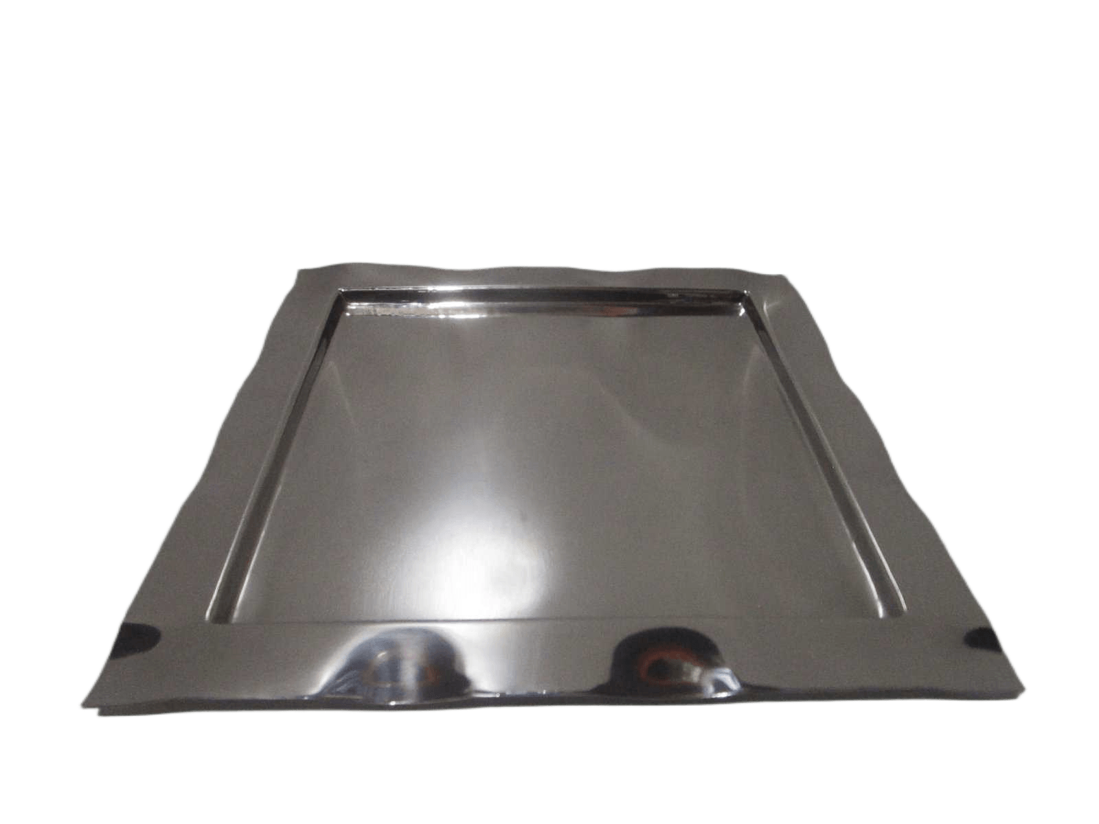 Square Tray Stainless Steel Pvt Coated With Waves Finish Edges