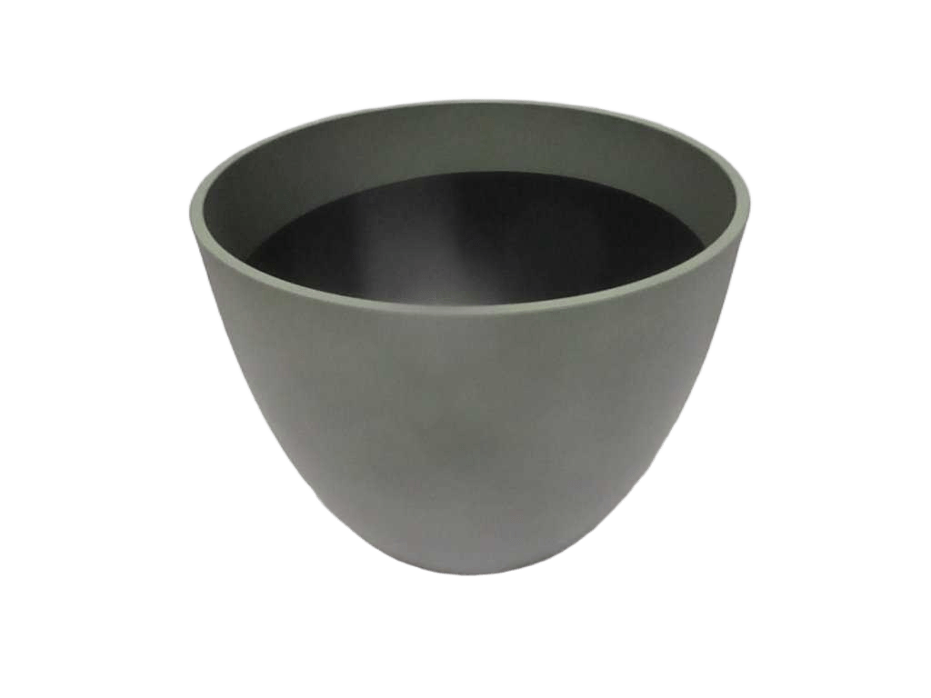 Flower Pot Balas Pp With Hole+plug 1060g 100% Recyclable Light Green Dia37xh33