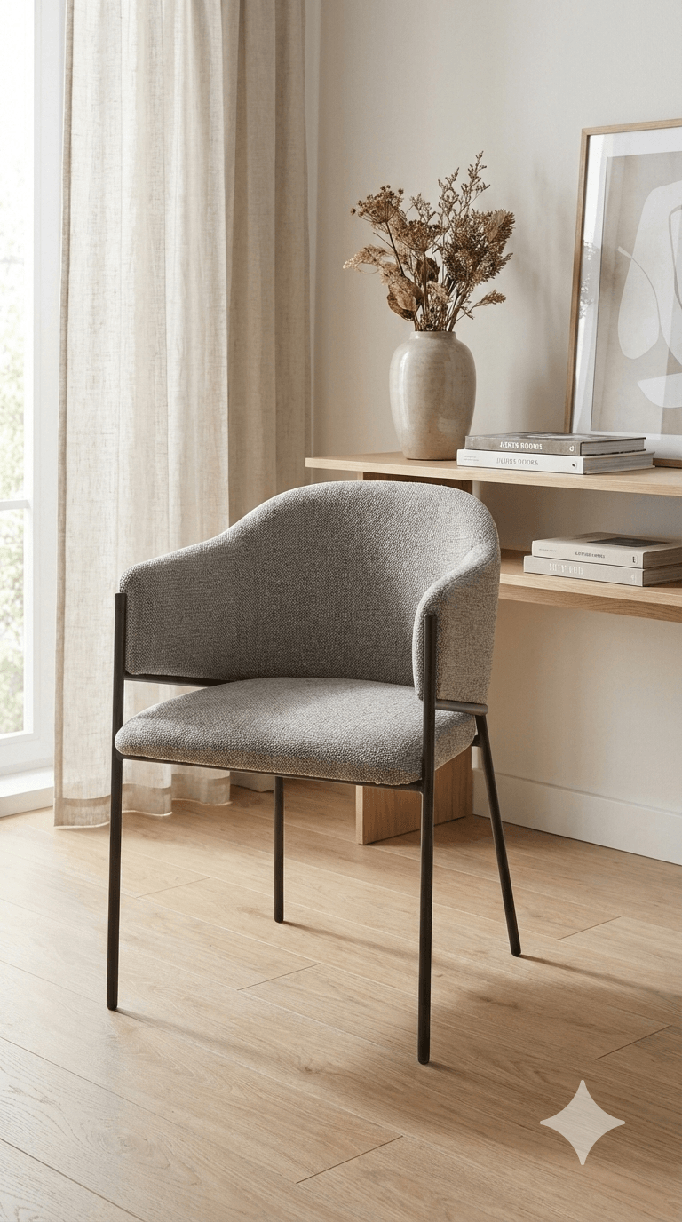 Chair, Fabric, Iron Feet Uf925-08 Blue 550*630*780