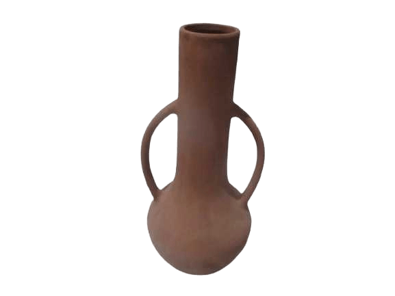 Vase Medium Pottery Rust Red 28x27x61,5 Cm