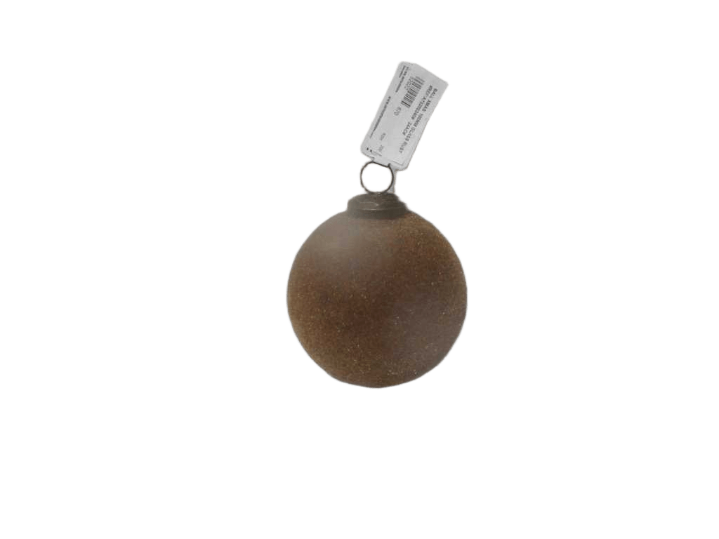 Ball Xmas 100mm Glass Rust