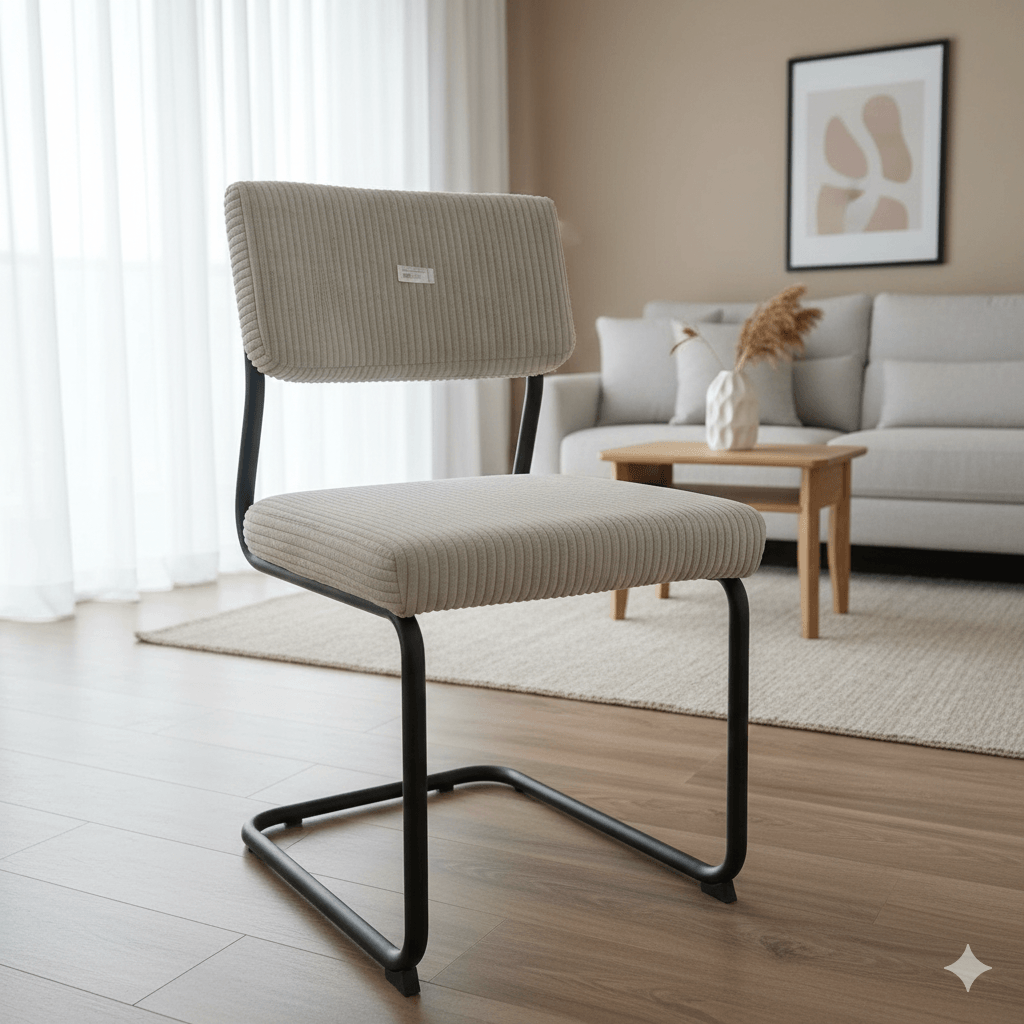 Dining Chair With Black Base Hyper 27taupe 56*47*86