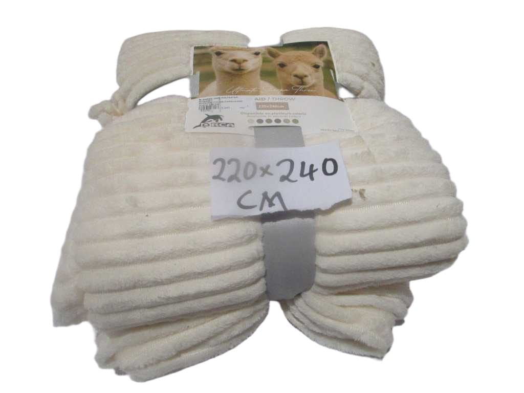 Blanket, 100% Polyester, 220gsm Packing: Color Card+cord White 220*240