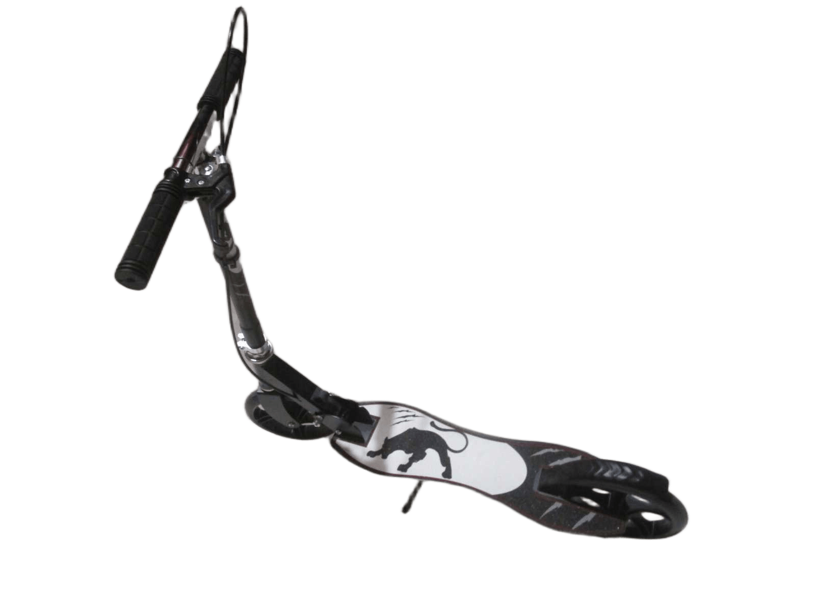 Scooter Metal Tube, Silicon Handle, Pu Rollers(20cm),metal Board Hand Brake Color Boxblack Pattern Black Body85x14.5x