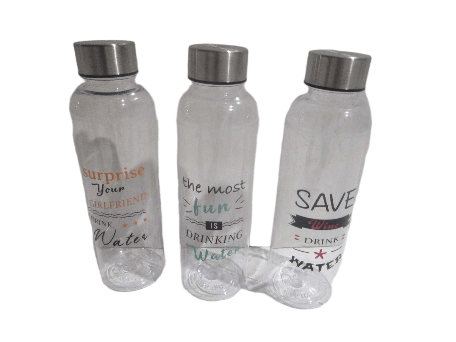 Bottle With Metal Cap 500ml 3 Assorted Designs On Display
