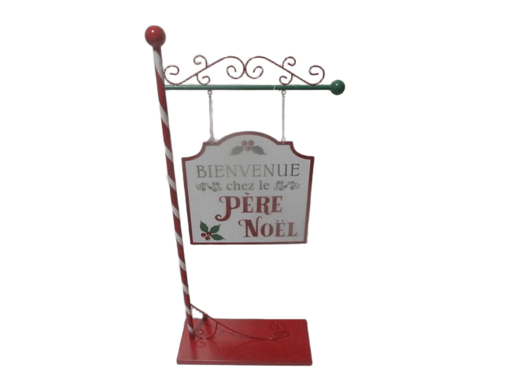 Metal Sign At Santa H100