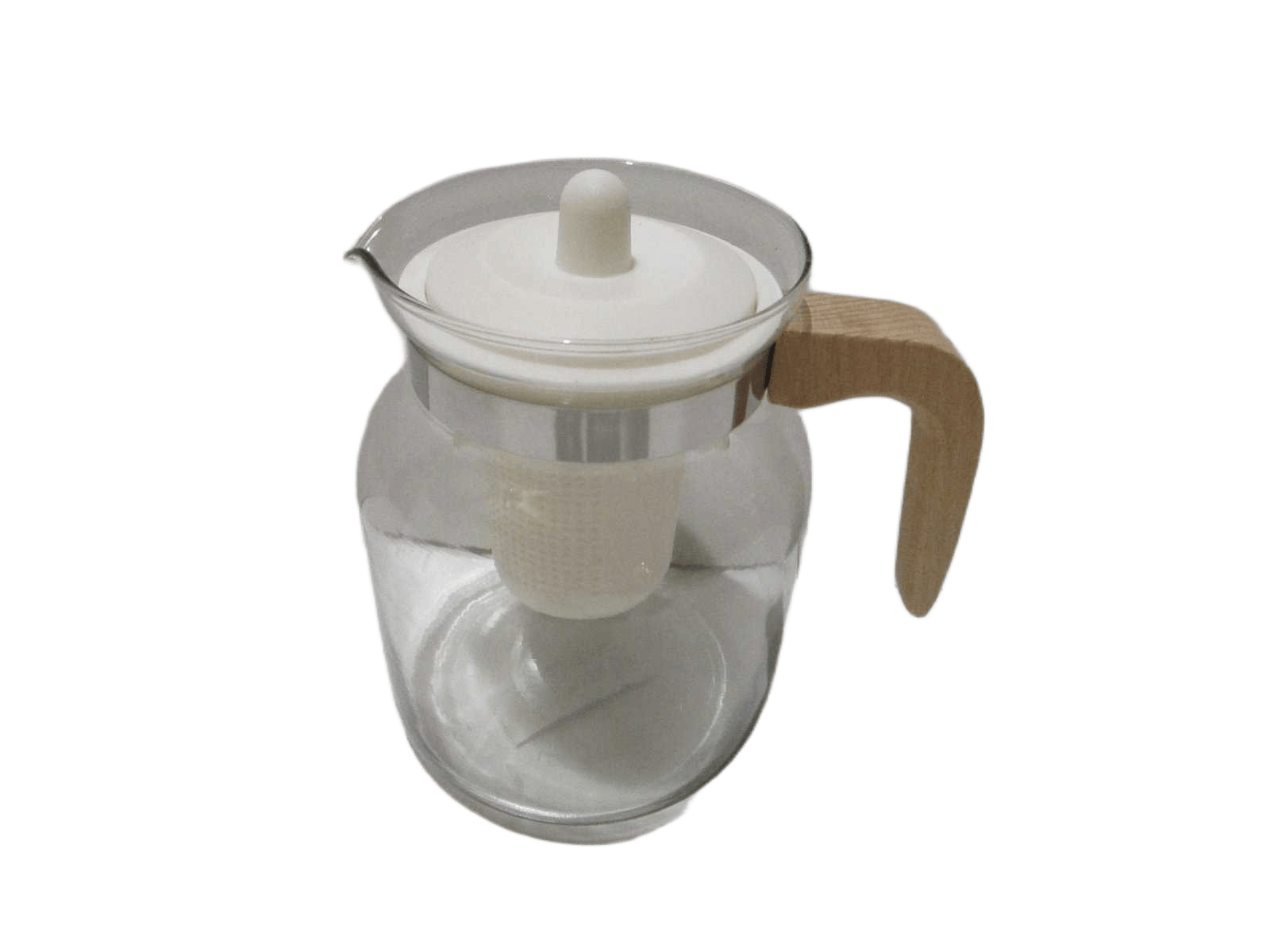 Teapot Glass 1500ml White With 1cl=