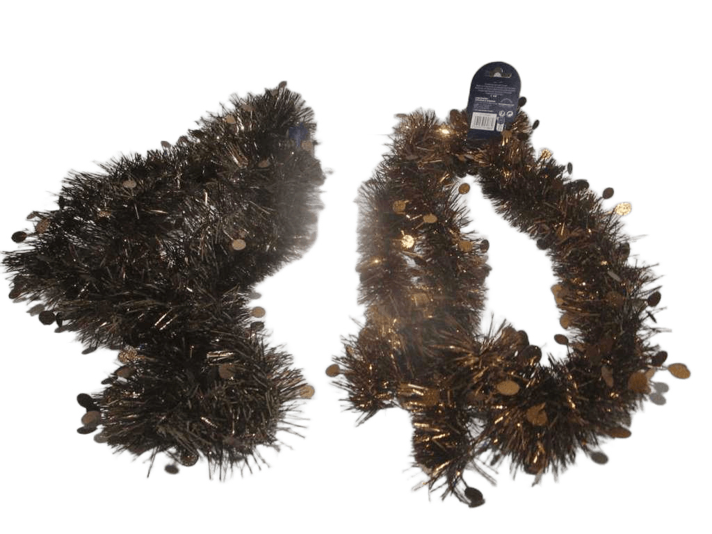 Embossed Tinsel 100x4x2m Brown