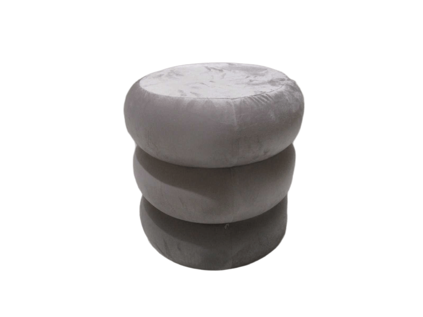 Stool, 3 Level, Velvet Top/Middle Ter-37 Light Grey; Bottom Ter-40 Dark Greygrey38*38*40