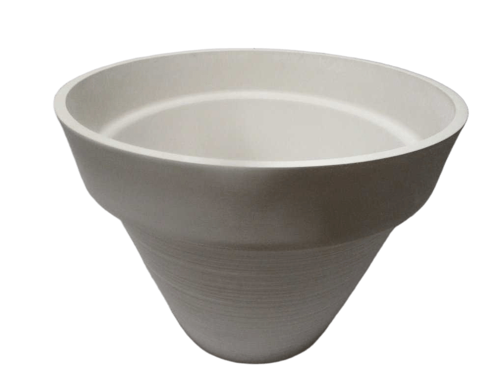 Flower Pot Handmade White Stone + Beige 100*80cm