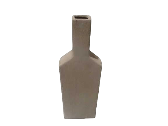 Vase Small Pottery Light Brown 16x6,5x48 Cm