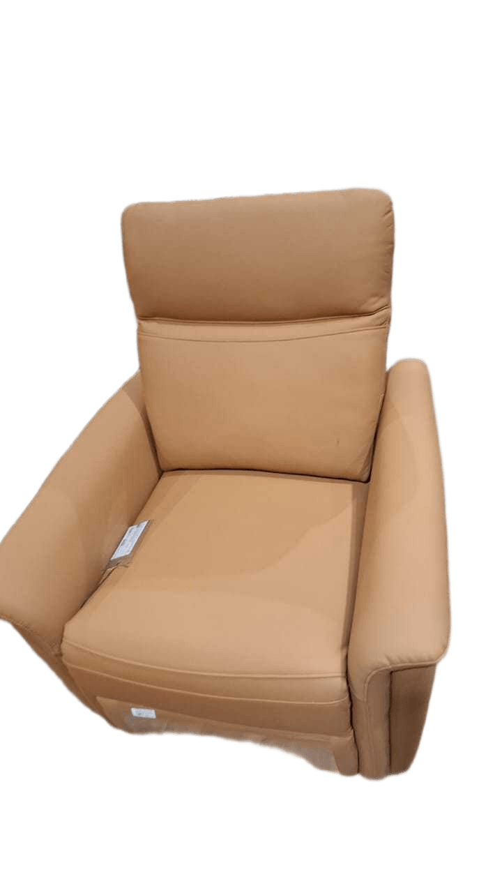 Chair Single With Recliner Lx-25 Camel Leather, Bonded Leather, Wood, Foam 90x95x98