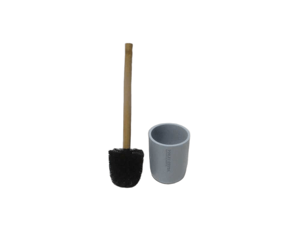 Brush Toilet Wc Polyresine - Blue Clair/Bambou