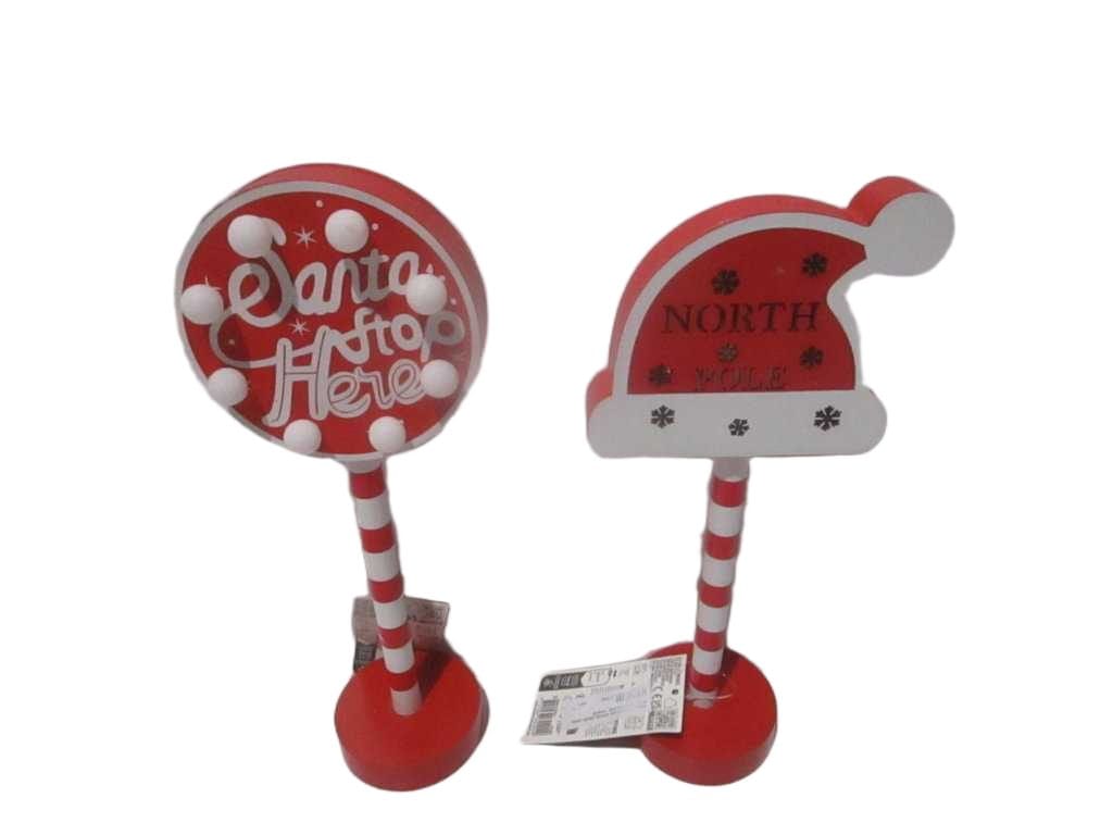 Xmas Deco Led Wood 29cm 2ass