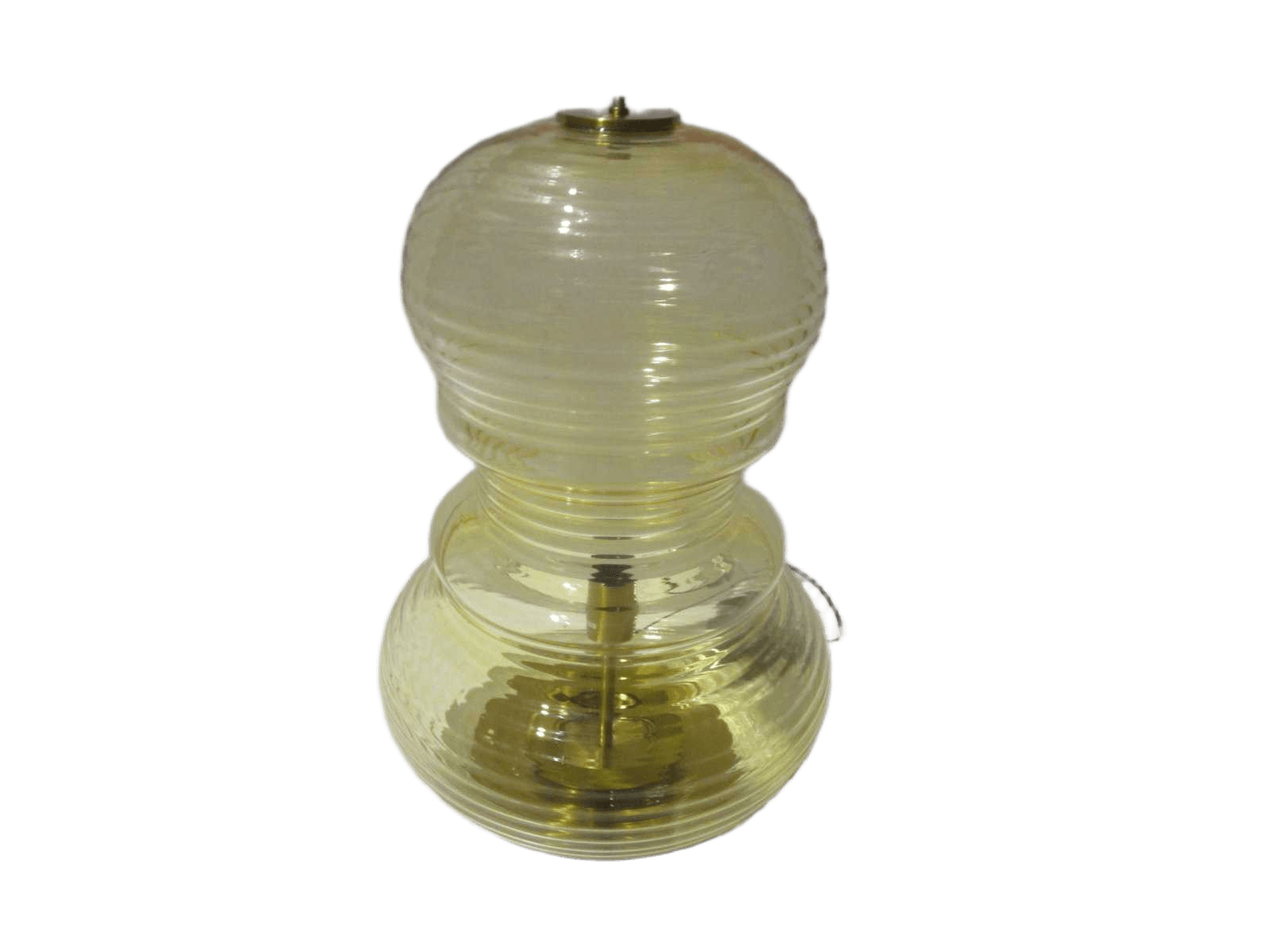 Table Lamp With Bulb T185 Yellow+gold Metal+glass D40*h71