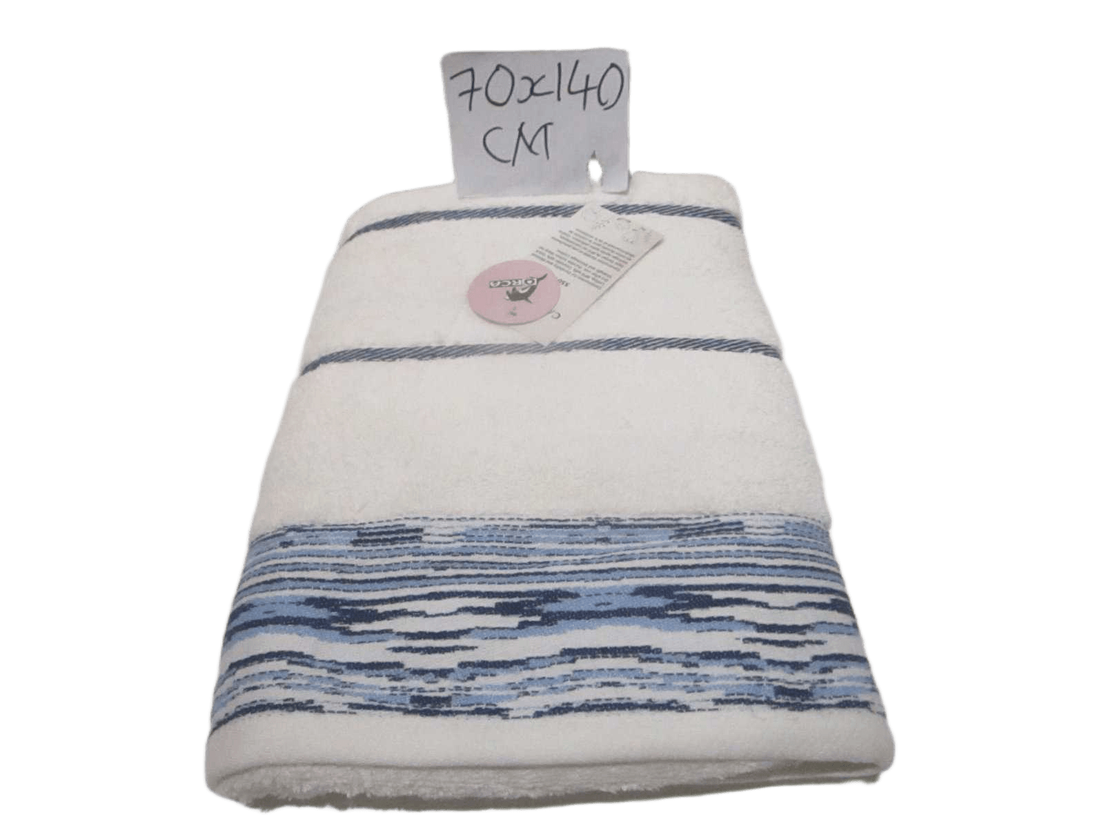 Towel Capricious - Plain Dyed Jacquard Towel - Single Ply - 550 Gsm - Combed Cotton- Polyester Insert Stripes