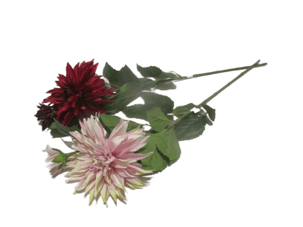 Artificial Flower 74cm Dahlia X 2 2 Ass. Red M-12pcs Pink H-12pcs 120*59*40cm