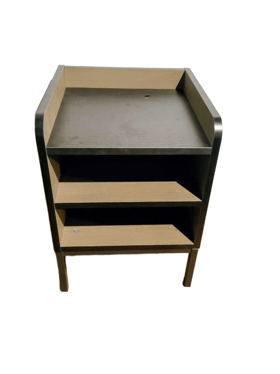 Nightstand Melamine With 2 Shelfs And Metal Legs Adara 17487 Color: Verde-Negro 40x40x55cm