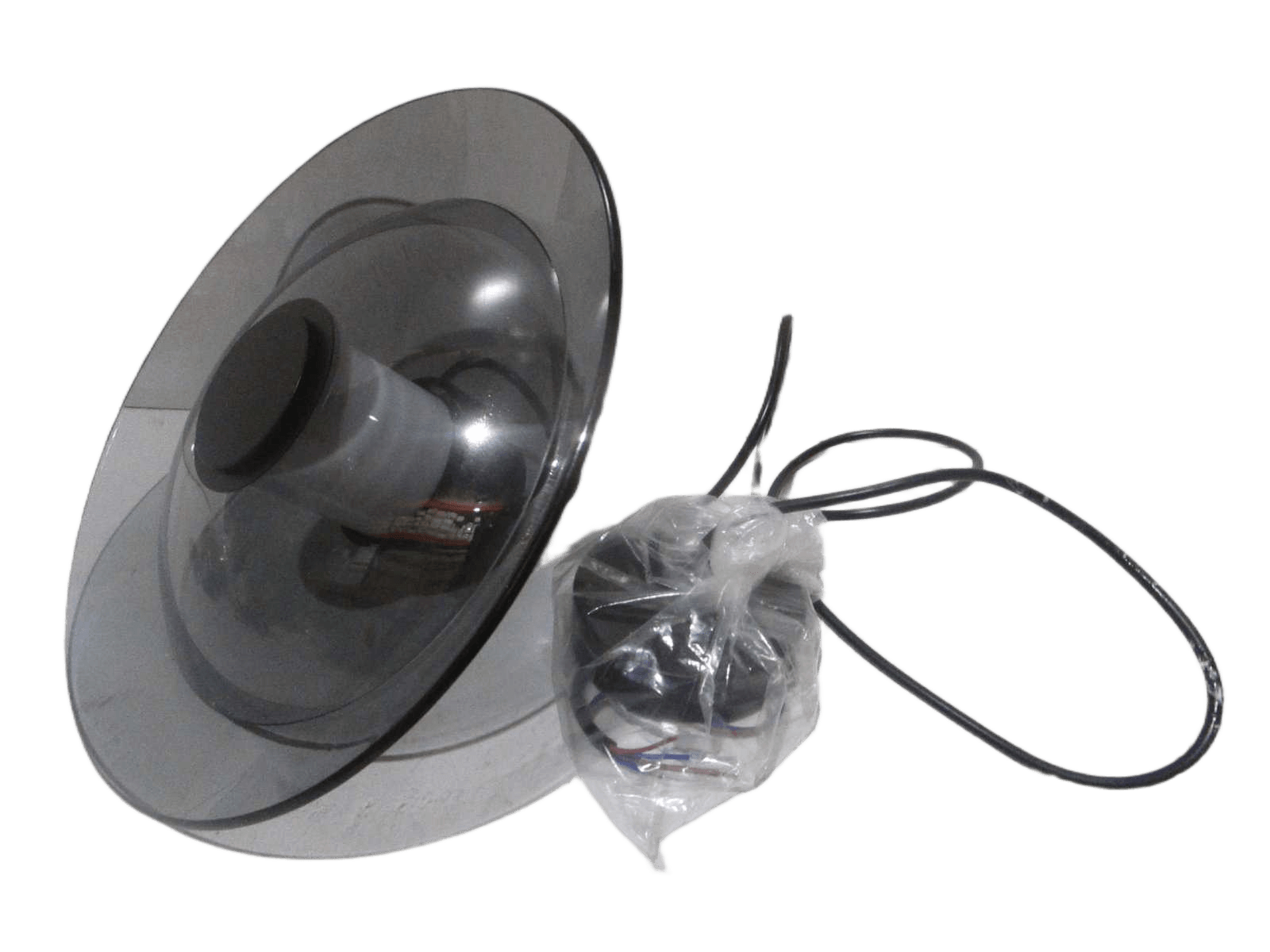 Pending Lamp, Led 12w Metal Black + Glass Smoke Grey