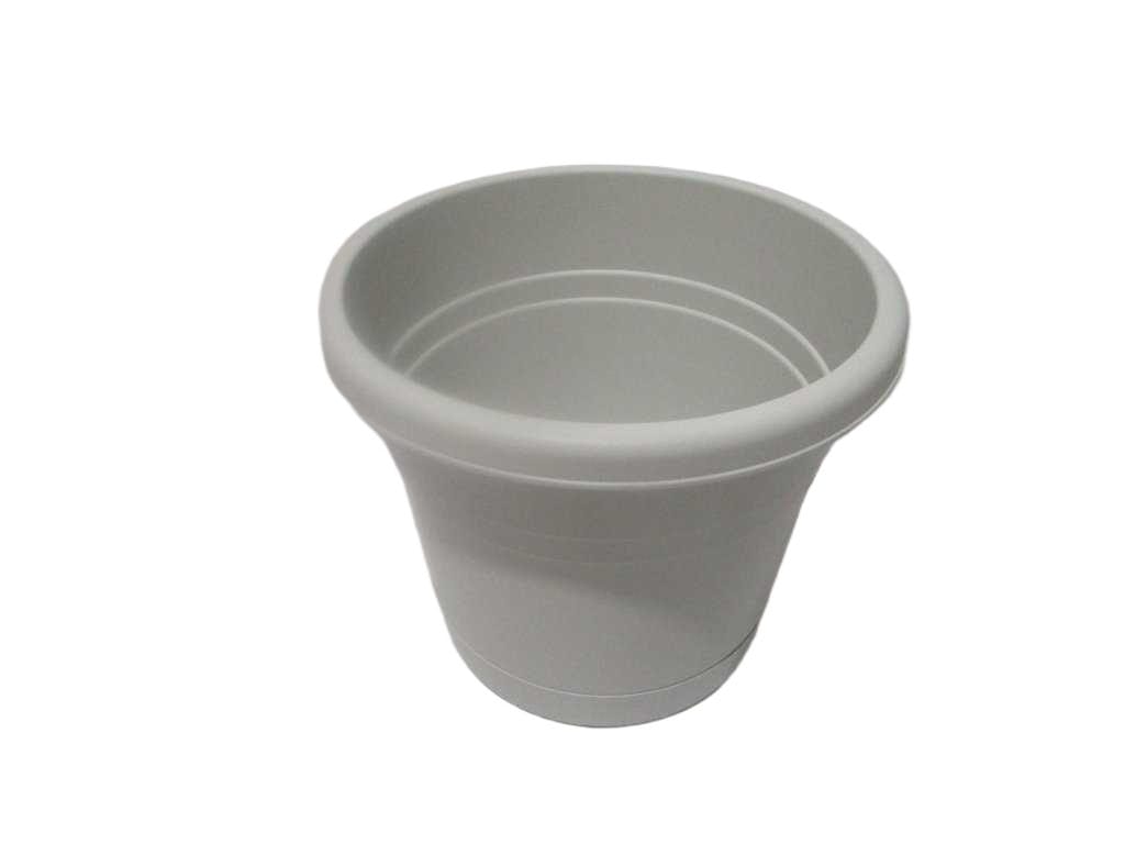 Flower Pot Kumquat Pp With Plate 650g 100% Recyclable White Dia34xh29