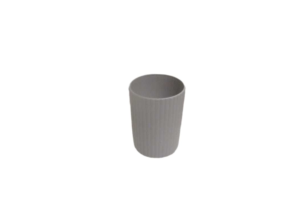 Tumbler, Pp+bamboo 57g Light Grey Dia 7.5*10.5