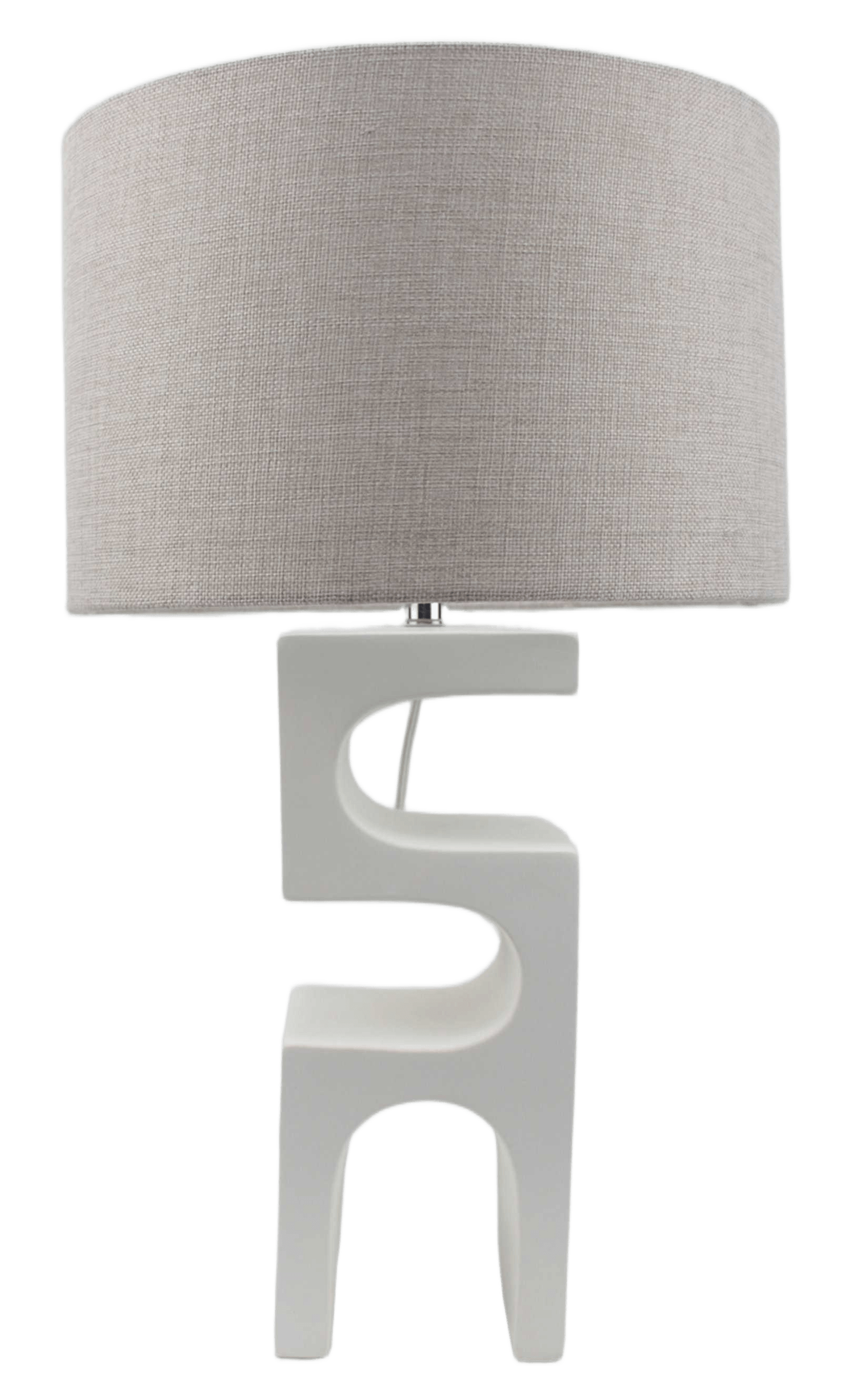 Table Lamp Poly French Plug With Fabric Shape