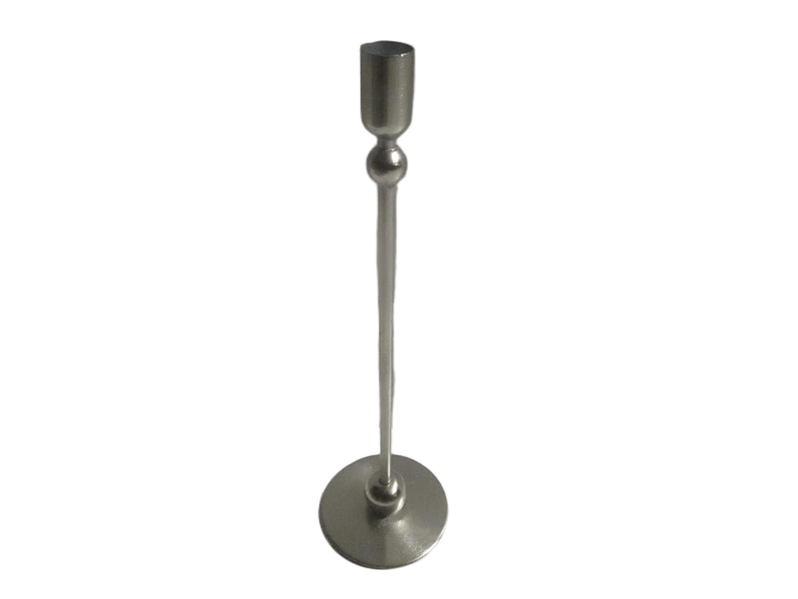 Candle Holder 33cm Silver