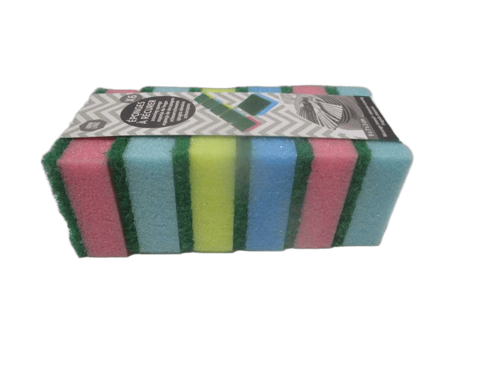 Sponge "les Dispenserlay" Multicolor Foam Scouring X6pcs