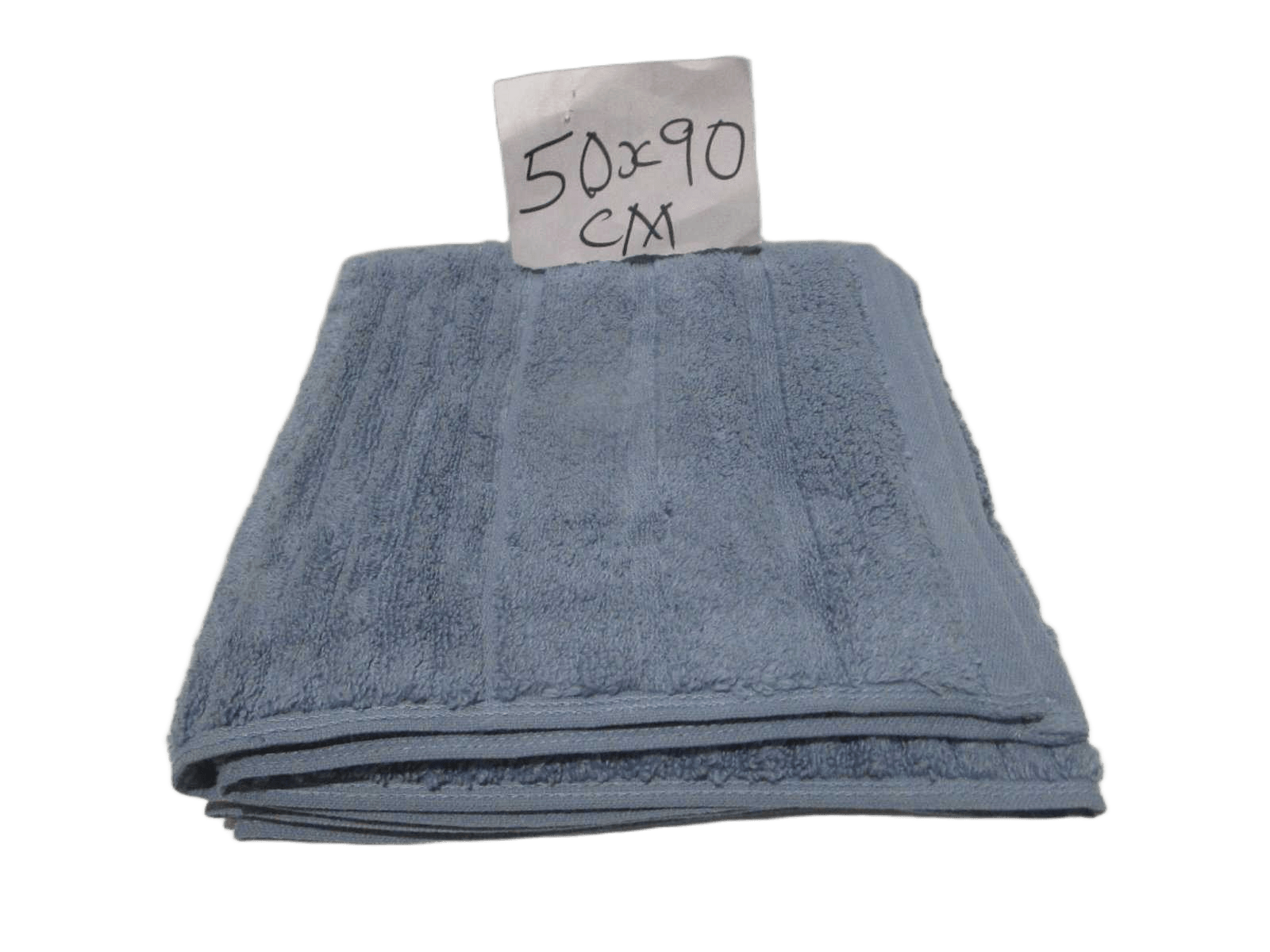 Towel Verna - Plain Dyed Dobby Terry - Zero Twist Cotton Yarn - Narrow Ribbed Pattern - 500 Gsm - Single Ply