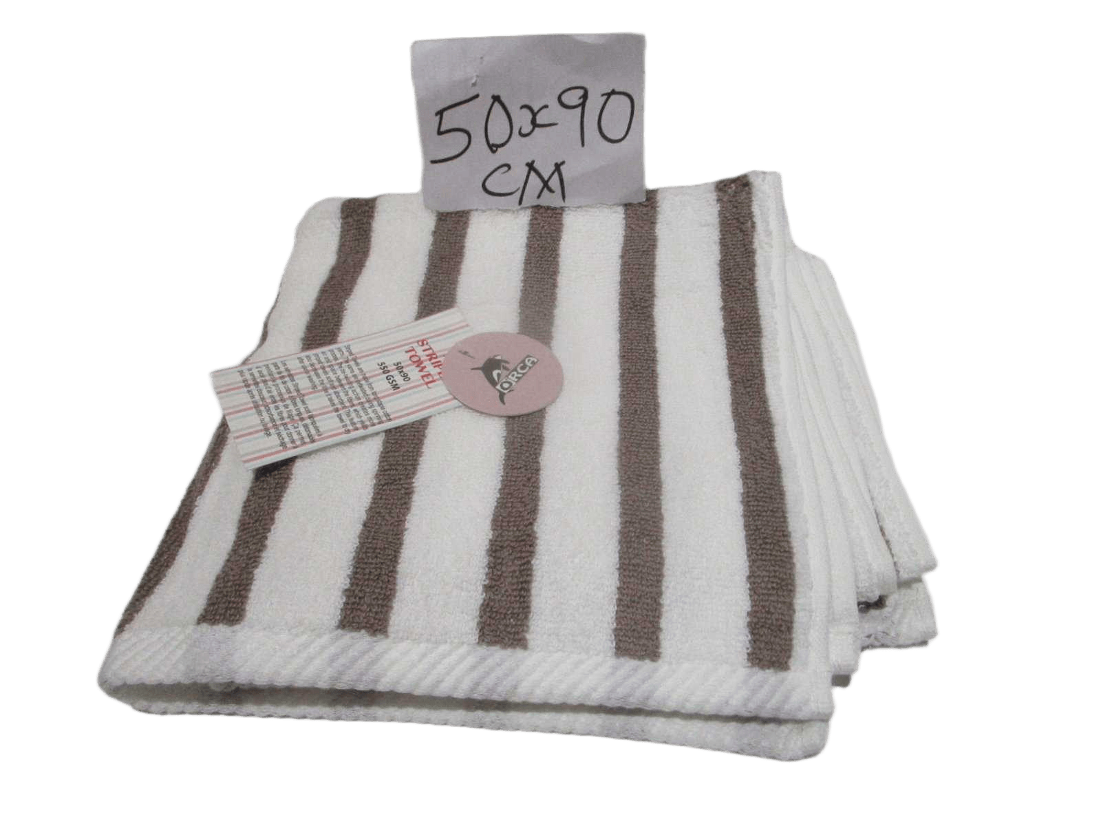 Towel Striped - Yarn Dyed Dobby Towel - Duble Ply 2/20 - 550 Gsm - Combed Cotton Yarn - Rope Design Hem On Both Sides