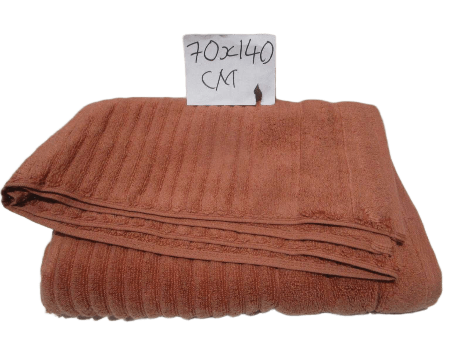 Towel Verna - Plain Dyed Dobby Terry - Zero Twist Cotton Yarn - Narrow Ribbed Pattern - 500 Gsm - Single Ply
