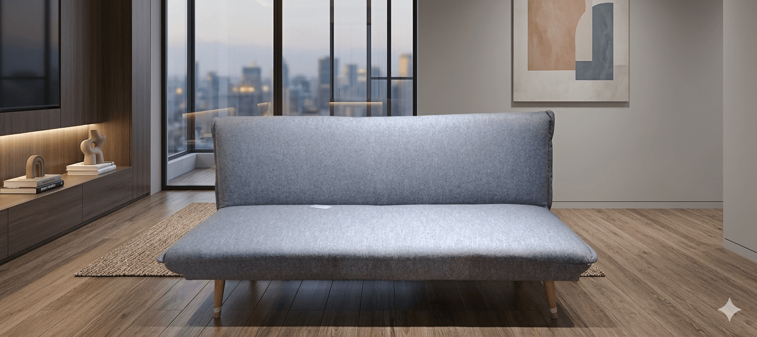 Sofa Bed Wood Legem-10 Dk.grey Wood Frame + Foam + Fabric Cover193x86x86