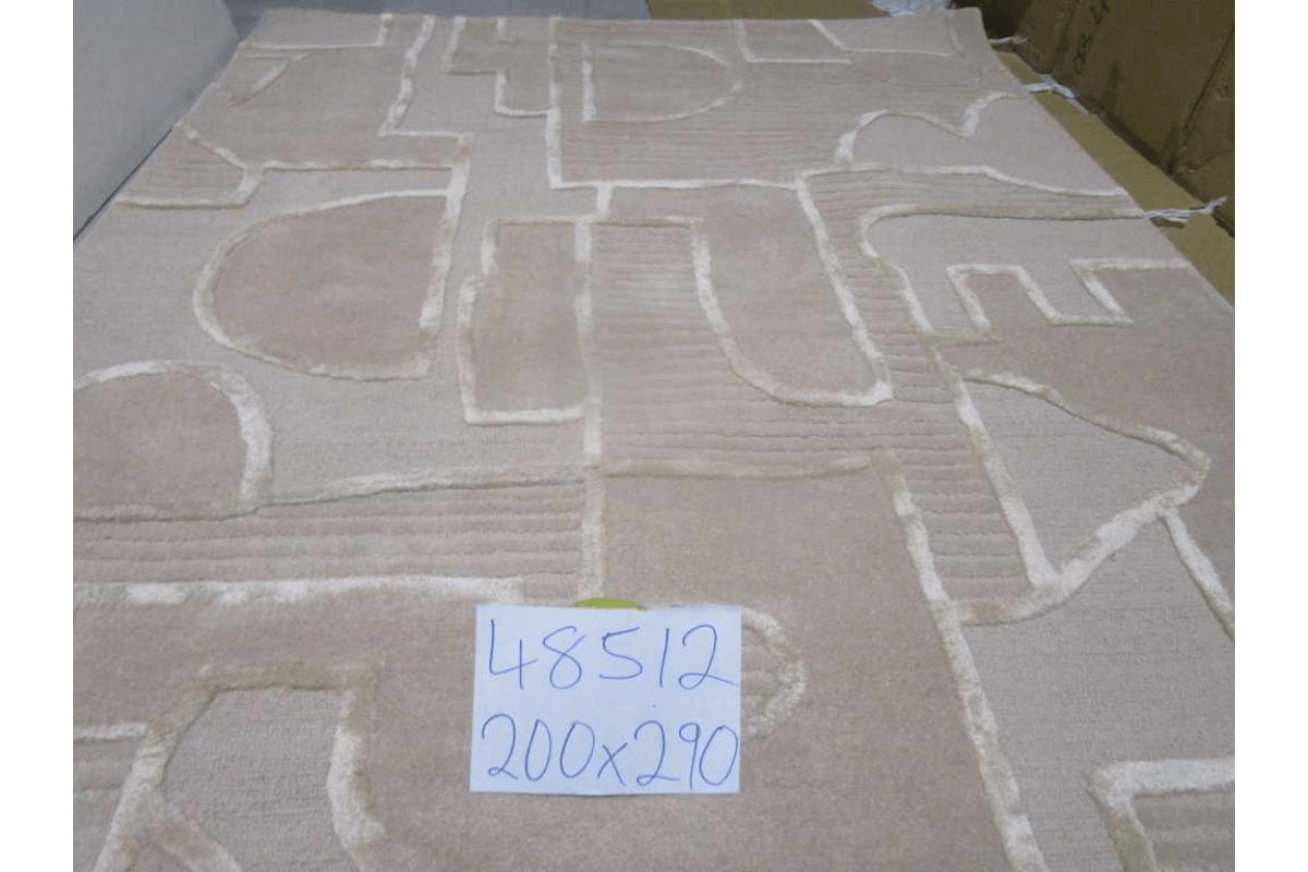 Rug Handtufted Wool And Viscose - Cotton Back