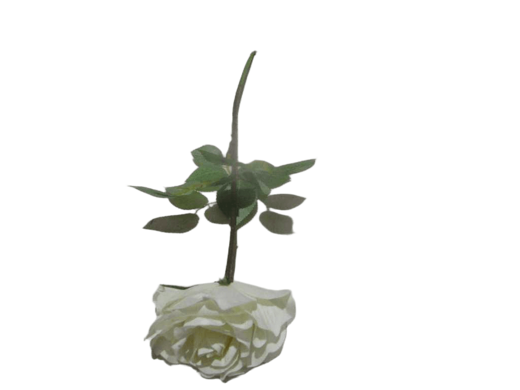 Artificial Flower Rose Single Real Touch Size: 68cm White <cr01 > 94*53*62cm