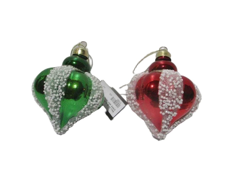 Ball Xmas Glass Glitter Stripe